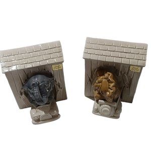 Japan bookends baby room lion and elephant qq brand